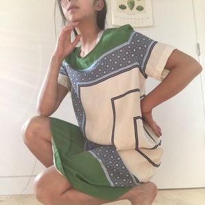Geometric pop pattern midi dress